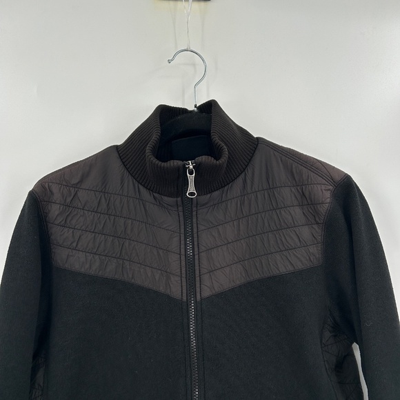 MARMOT Women's Black Quilted Knit Full Zip Outdoor Sweater Jacket Size Large - Picture 4 of 7